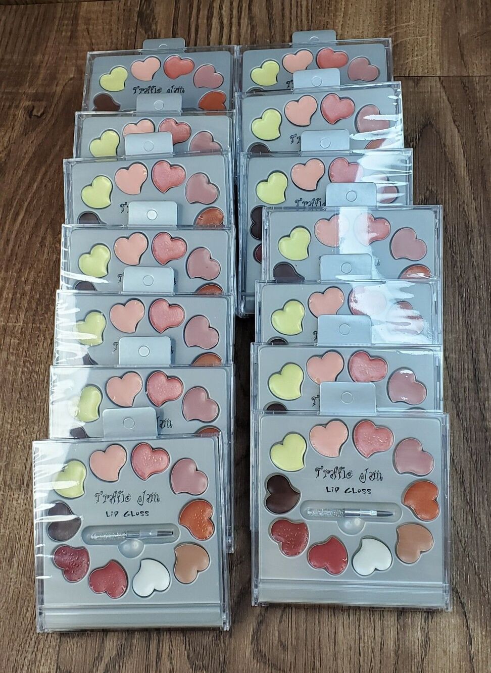 Traffic Jam Lip Gloss Set Zip It Lip Palated Zip 3 Lot of 14 New Sealed